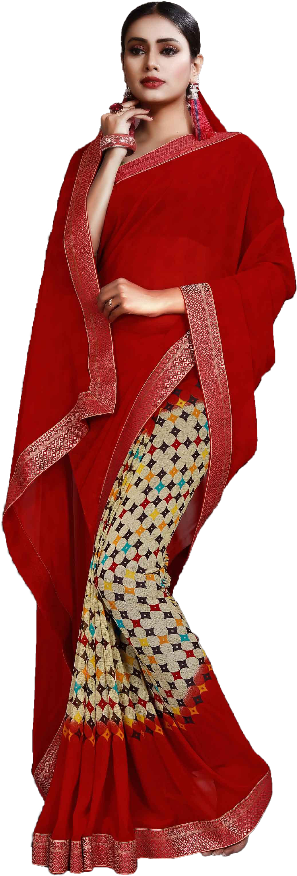 10 Colors Printed Saree