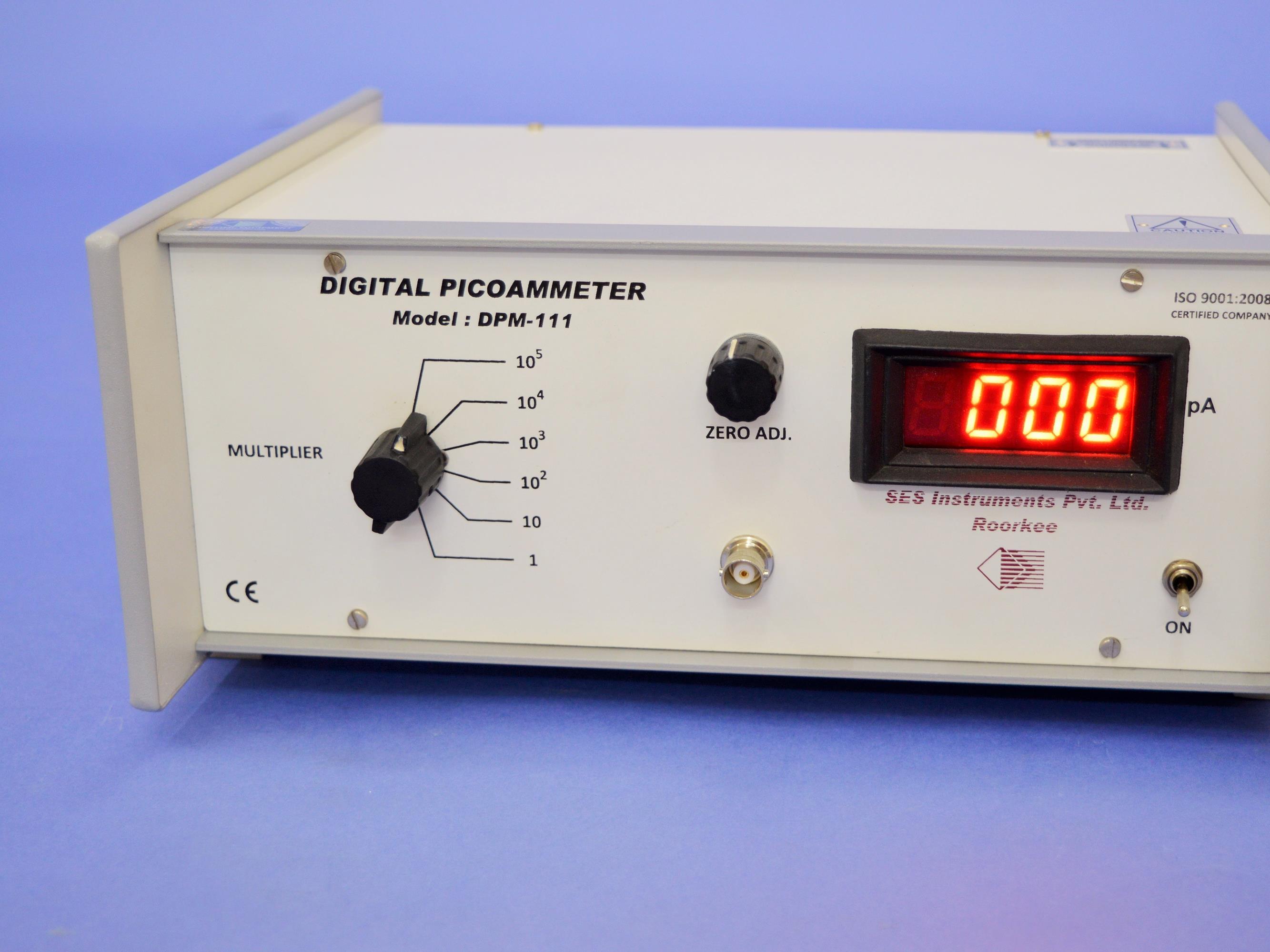 Digital Picoammeter - Electronics Material, 240mm X 275mm X 120mm Size, Grey Color | 1pa Resolution, 3â½ Digit Display, Auto Polarity