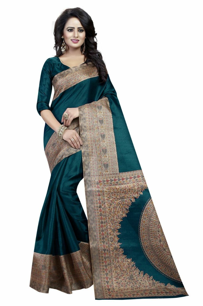 Designer Kalamkari Saree - Khadi Silk, 5.5 Mtr Length, Multicolor | Printed, Ideal For Rainy, Spring, Summer, Winter Seasons