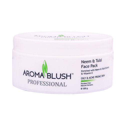 Neem & Tulsi Face Pack - Aroma Blush Neem & Tulsi Extract, Gentle On Skin & Easy To Use, Nourishes Oily Skin While Hydrating And Purifying