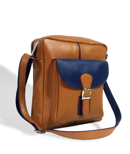 Brown Caris Pu Synthetic Leather Sling Bags