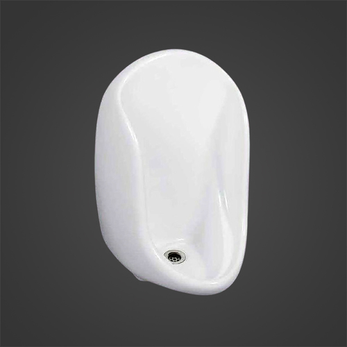 Ceramic Urinal - Zirconium & China Clay Material, Glossy Finish , Self-Cleaning Wall Mounted Unit with Round Design and High-Pressure Water System
