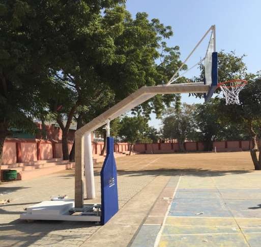 Movable Basketball Pole - Iron, 1800 X 1050 Mm, Blue | Portable, Durable, Easy Install, Robust, Non-corrosive, Height Adjustable (Up To 6 Inch)