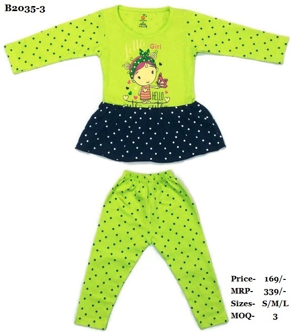 Girls Frock With Full Pant - Cotton Material, Size S/m/l | Designed For Ages 0-3 Years, Perfect For Playtime
