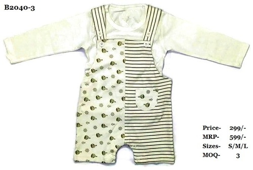 Dungaree - Cotton, Size S/M/L | Breathable, Washable, Unisex, Trendy for Ages 0-3 Years, Summer Wear