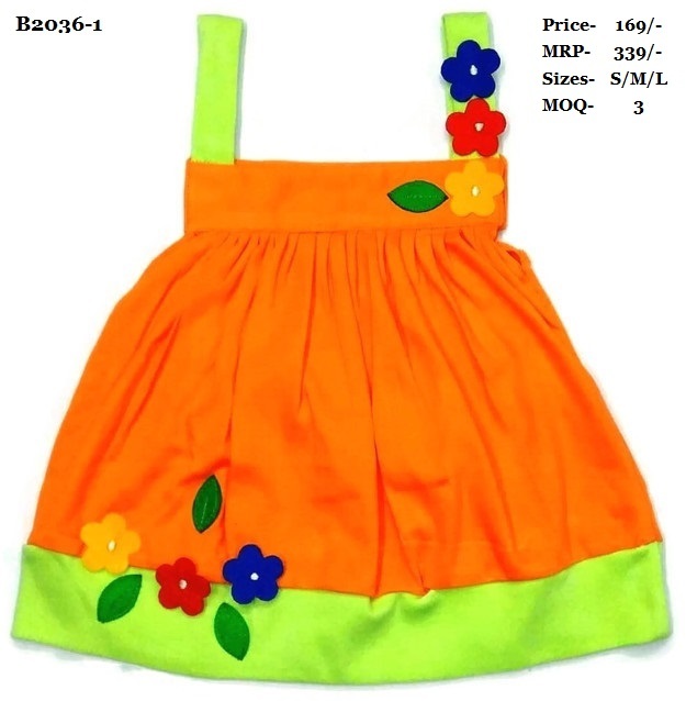 Frock - Cotton Summer Dress For Girls | Washable, Available In Sizes S, M, L, Modern Style, Perfect For Warm Weather Adventures