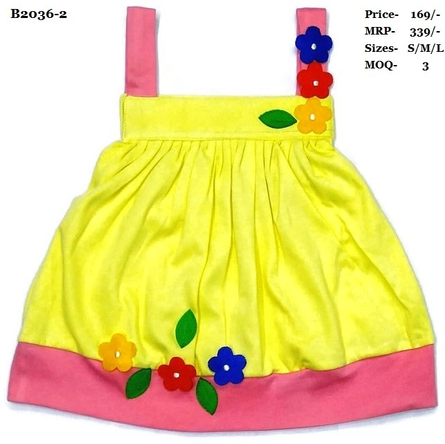 Frock - Cotton Summer Dress For Girls | Washable, Available In Sizes S, M, L, Modern Style, Perfect For Warm Weather Adventures