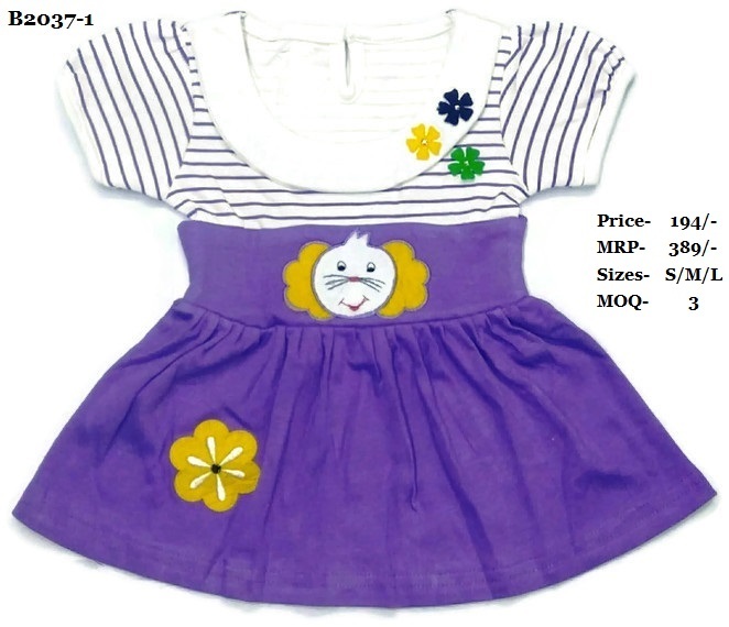 Frock - Cotton, Size S, M, L | Trendy Design For Girls, Washable, Perfect For Summer (Ages 0-3 Years)