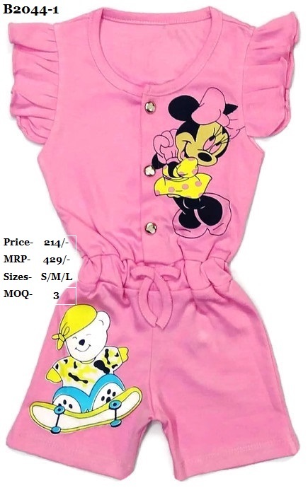Jumpsuit - Cotton, Sizes S/m/l | Washable, Modern Style, Designed For Girls Aged 0-3 Years, Perfect For Summer Wear