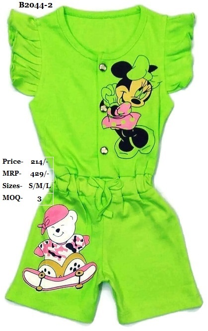 Jumpsuit - Cotton, Sizes S/m/l | Washable, Modern Style, Designed For Girls Aged 0-3 Years, Perfect For Summer Wear