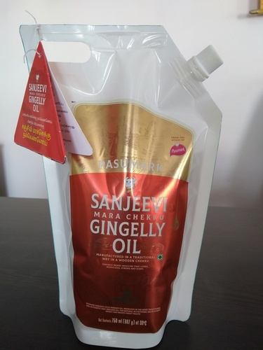 SANJEEVI कोल्ड प्रैस्ड तिल का तेल (मारा चेक्कु ऑयल) 750ml स्टैंड अप पाउच