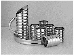 Silver Beautiful Spiral Lemon Set
