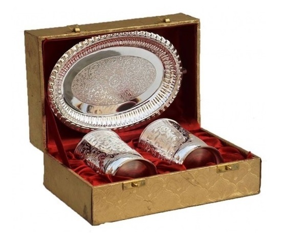Gold Golden Lemon Set With Red Velvet Box