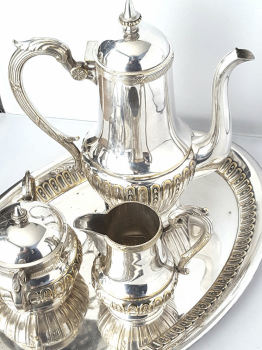 Nickel Silver Plated Tea Set For Home