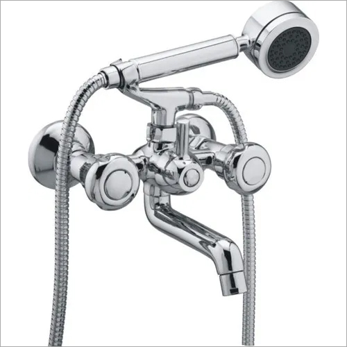BRASS WALL MIXER 3 IN 1 WITH L BEND