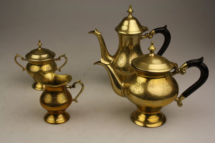 Piece Solid Brass Tea Set Made In India Size: As Per Buyer Requirement
