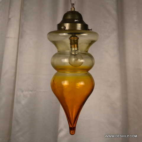 Yellow Luster Glass Wall Hanging