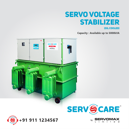 Oil Cooled Servo Voltage Stabilizer Ambient Temperature: 0-50 Celsius (Oc)