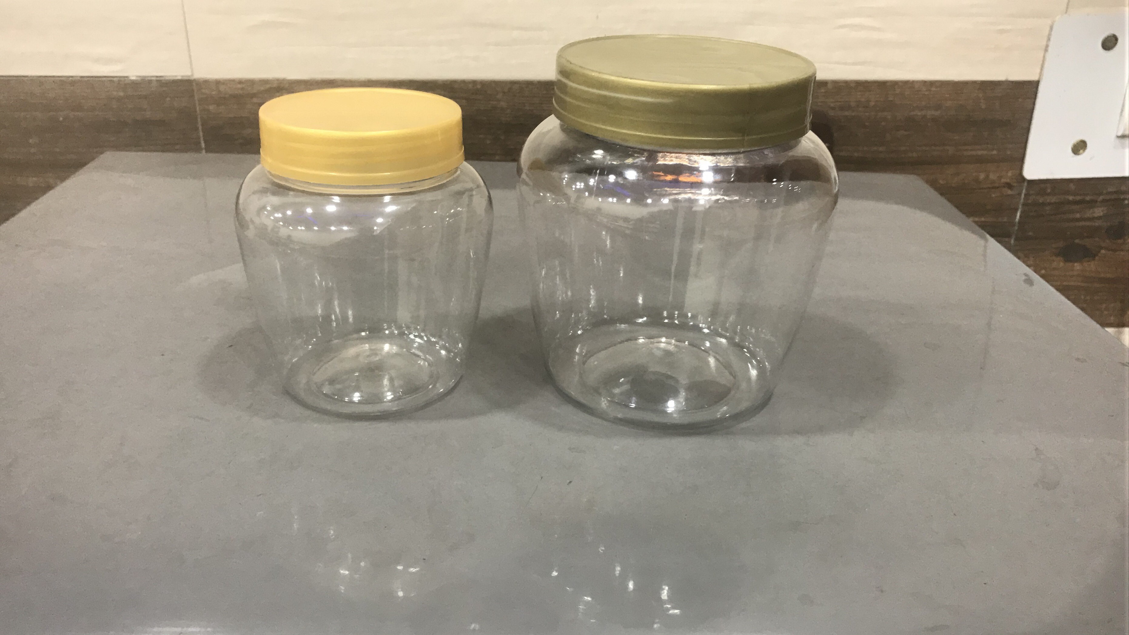 Transparent Pet Ghee Jars