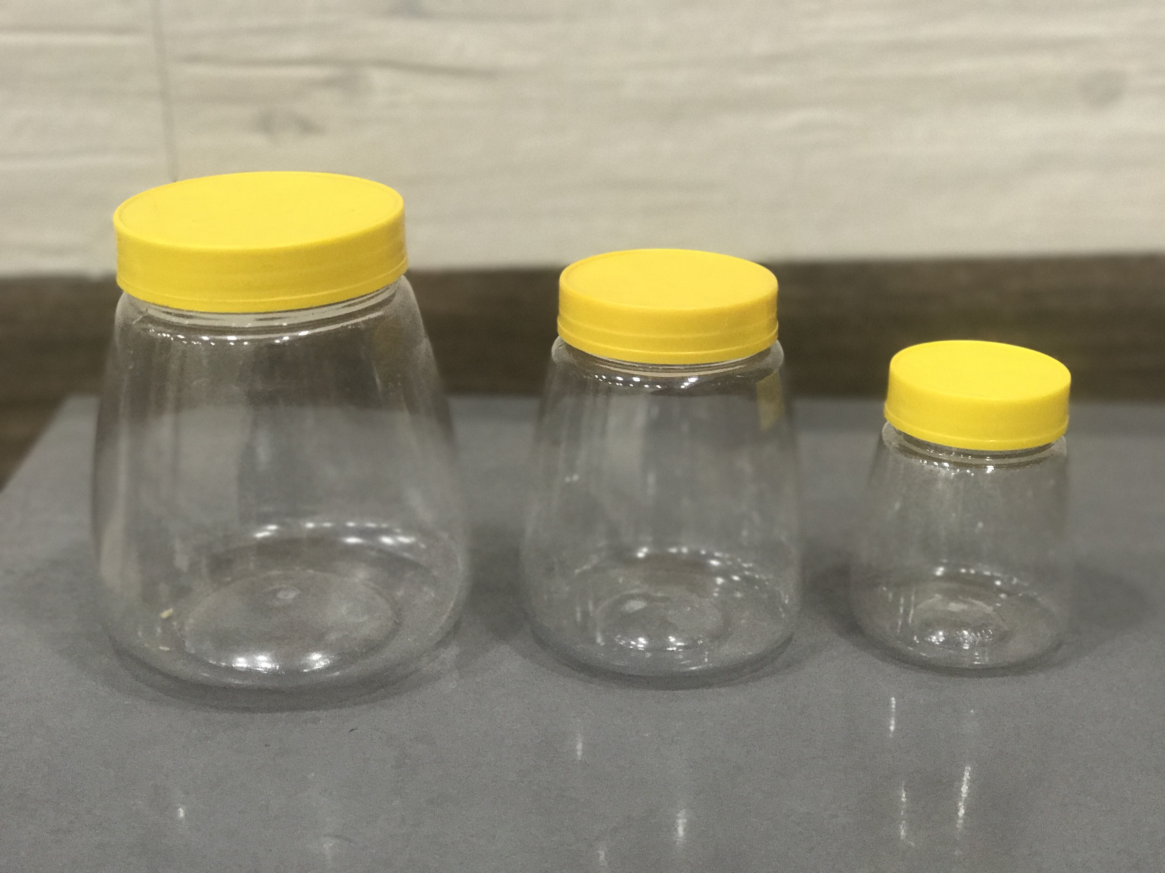 Transparent Pet Ghee Jars