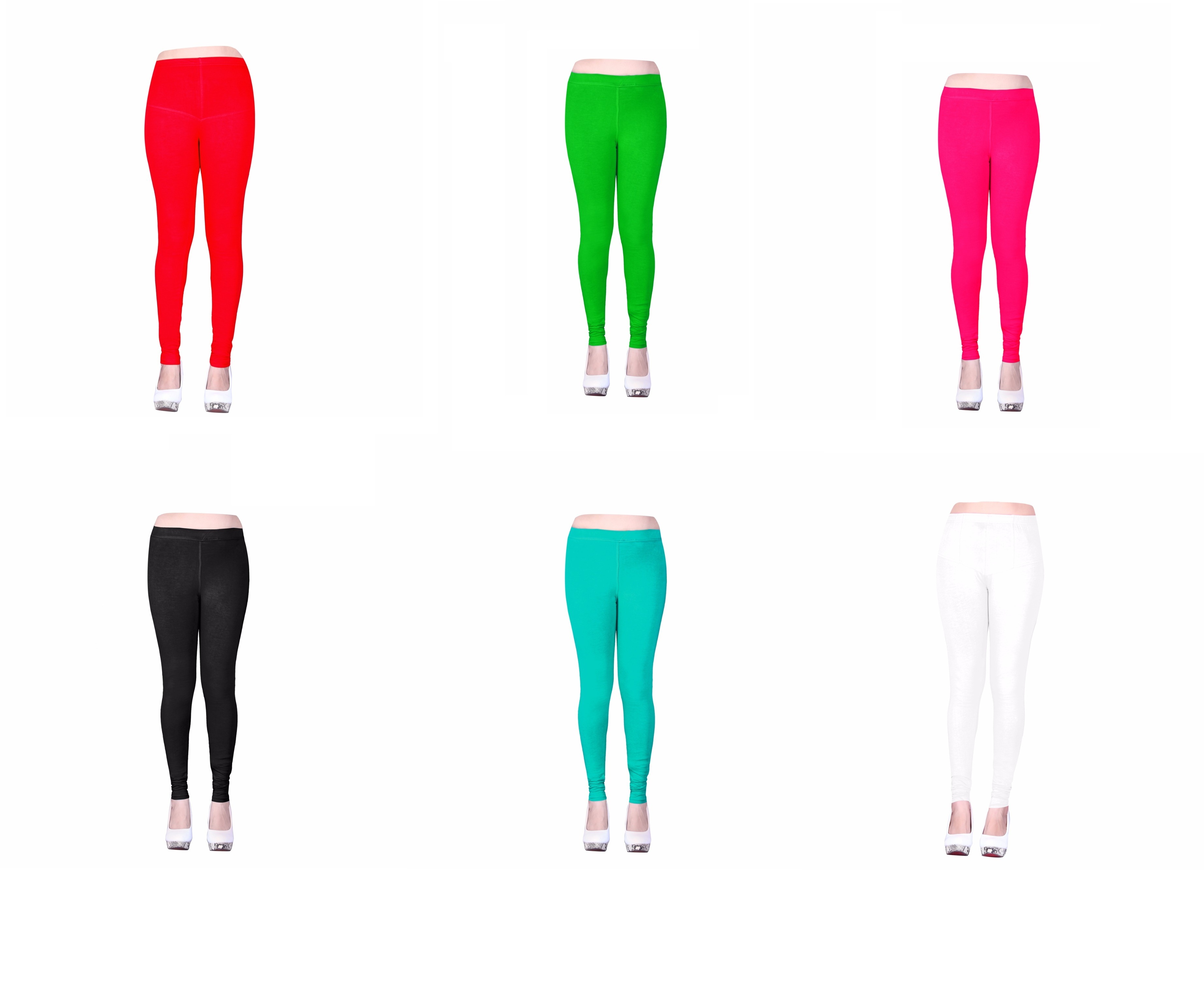 Trifoi Stretchable Leggings - Cotton Material, Plain Pattern | 4-way Stretch Design With 1 Month Fabric Warranty