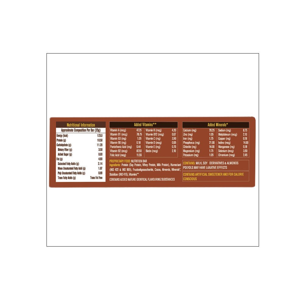 Muscleblaze Mini-protein Bar (10g Protein), 12 Piece(s)/pack Almond Fudge