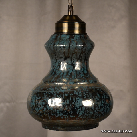 White And Black Beautiful Glass Wall Hanging Lamp