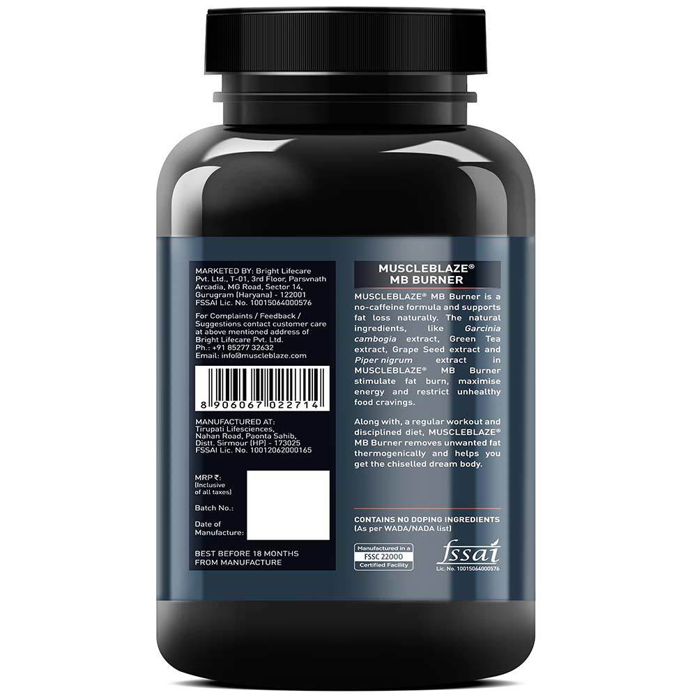 Muscleblaze Mb Fat Burner With Garcinia Cambogia, 90 Capsules Unflavoured