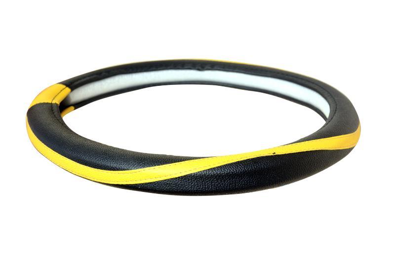 Quanto_black & Orange Steering Cover