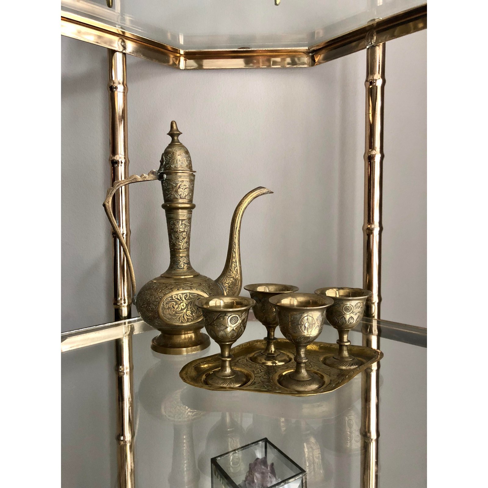 Brass Silver Dallah Set Size: Customize