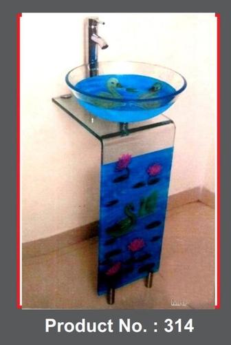 Blue Glass L Bend Full Set