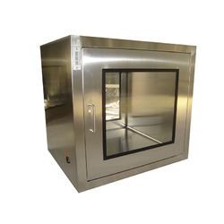 Pass Box - Stainless Steel 304 Grade, 600x600x600 Mm | Dual Hinged Doors With Viewing Window, Uv & Fluorescent Lighting, Easy Wall Installation, 1 Year Warranty