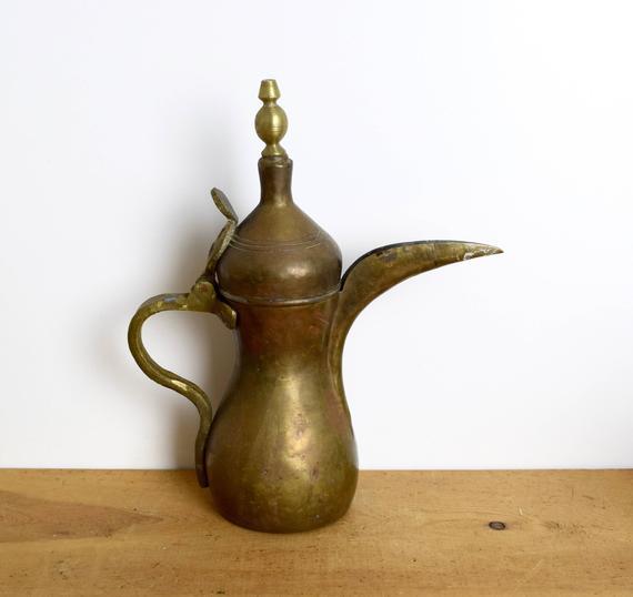 Silvber Brass Arabic Dallah Coffee Pot