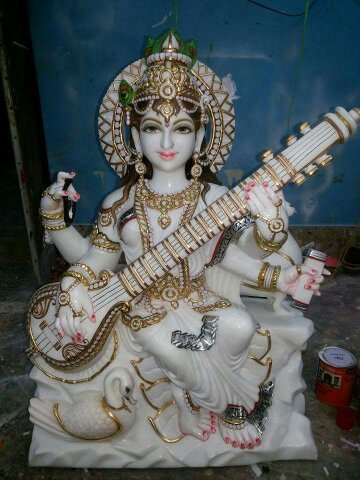 Painting Marble Mata Saraswati