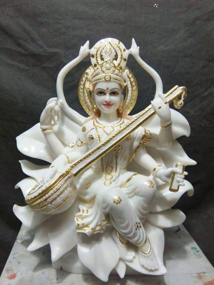 Painting Marble Mata Saraswati
