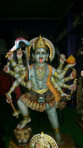 Marble Kalika Statue Height: 24 Inch (In)