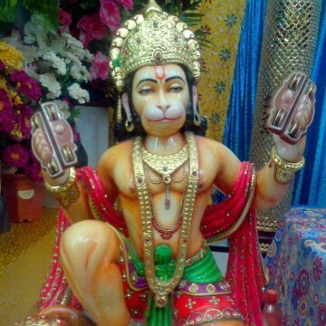 Fancy Look Marble Hanuman Ji Statue - Feature: Rust Proof