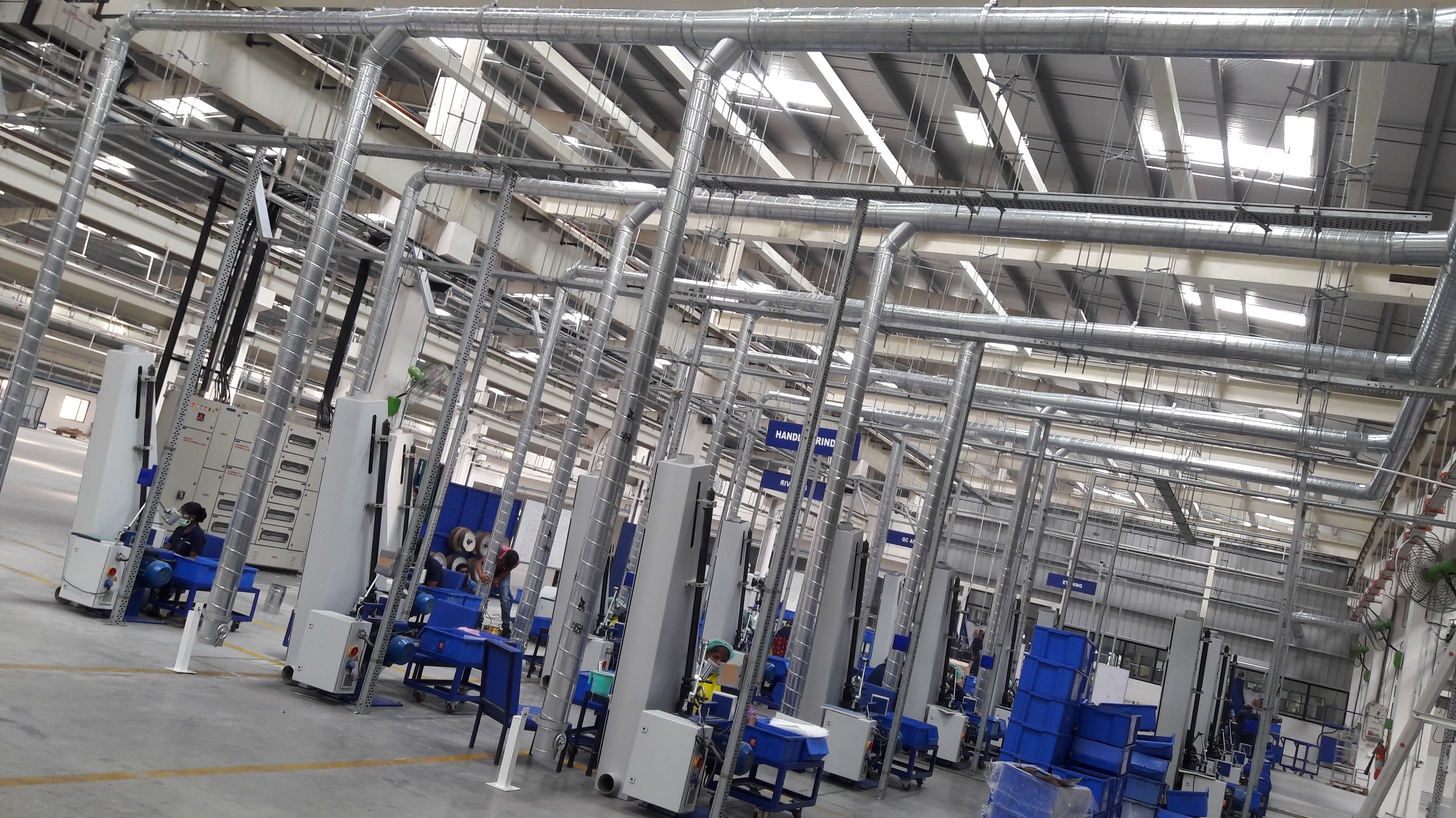 Hvac Industrial Spiral Ducting - Galvanized Steel, Various Diameters | 0.8mm To 1.2mm Thickness, Powder Coated Finish, Seamless Joints, Insulation Optional