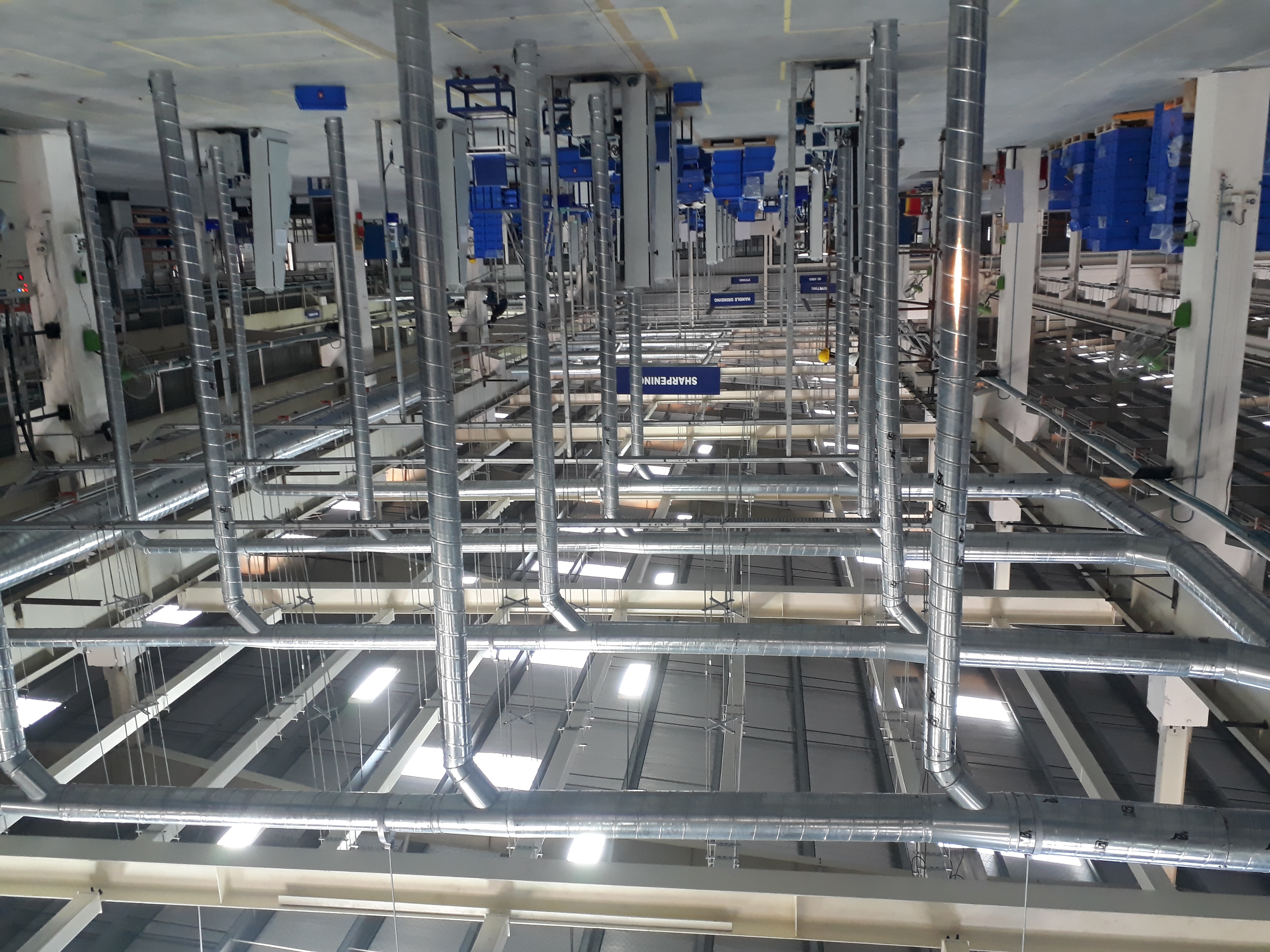Hvac Industrial Spiral Ducting - Galvanized Steel, Various Diameters | 0.8mm To 1.2mm Thickness, Powder Coated Finish, Seamless Joints, Insulation Optional