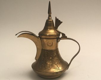 Silver Brass Dallah Tea Pot