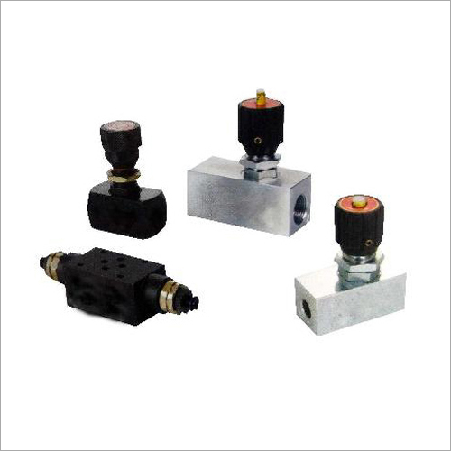 Hydraulic Flow Control Valve - Aluminum, Max Pressure 350 Bar, Max Flow 120 LPM | Features Hand Actuation, Threaded Modular Design, Free Flow in One Direction