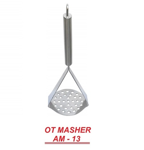 Stainless Steel Potato Masher - 23.5x8 cm | Convenient Long Handle, Multiple Holes for Perfectly Smooth Mash, Ideal for Potatoes & Vegetables