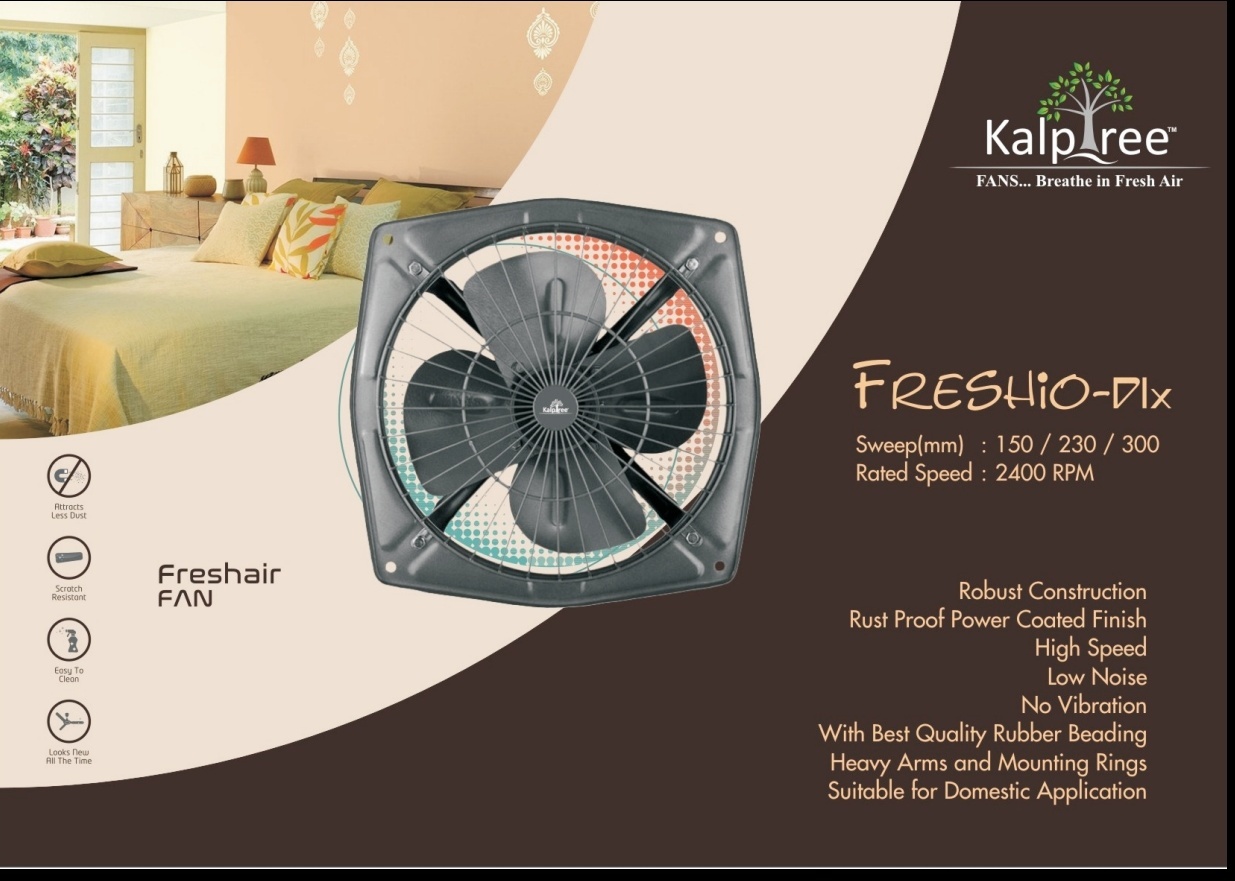 Exhaust Fan - 200mm - Freshio-dlx Installation Type: Wall Mounted