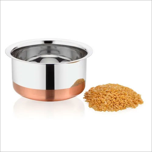 सिल्वर और ब्राउन कॉपर बॉटम टॉप