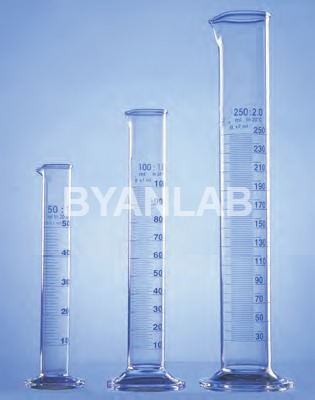 Measuring Cylinder - Borosilicate Glass, Various Sizes including 50ml, 100ml, 250ml | Clear and Accurate Graduation, Stable Base, Clear Color