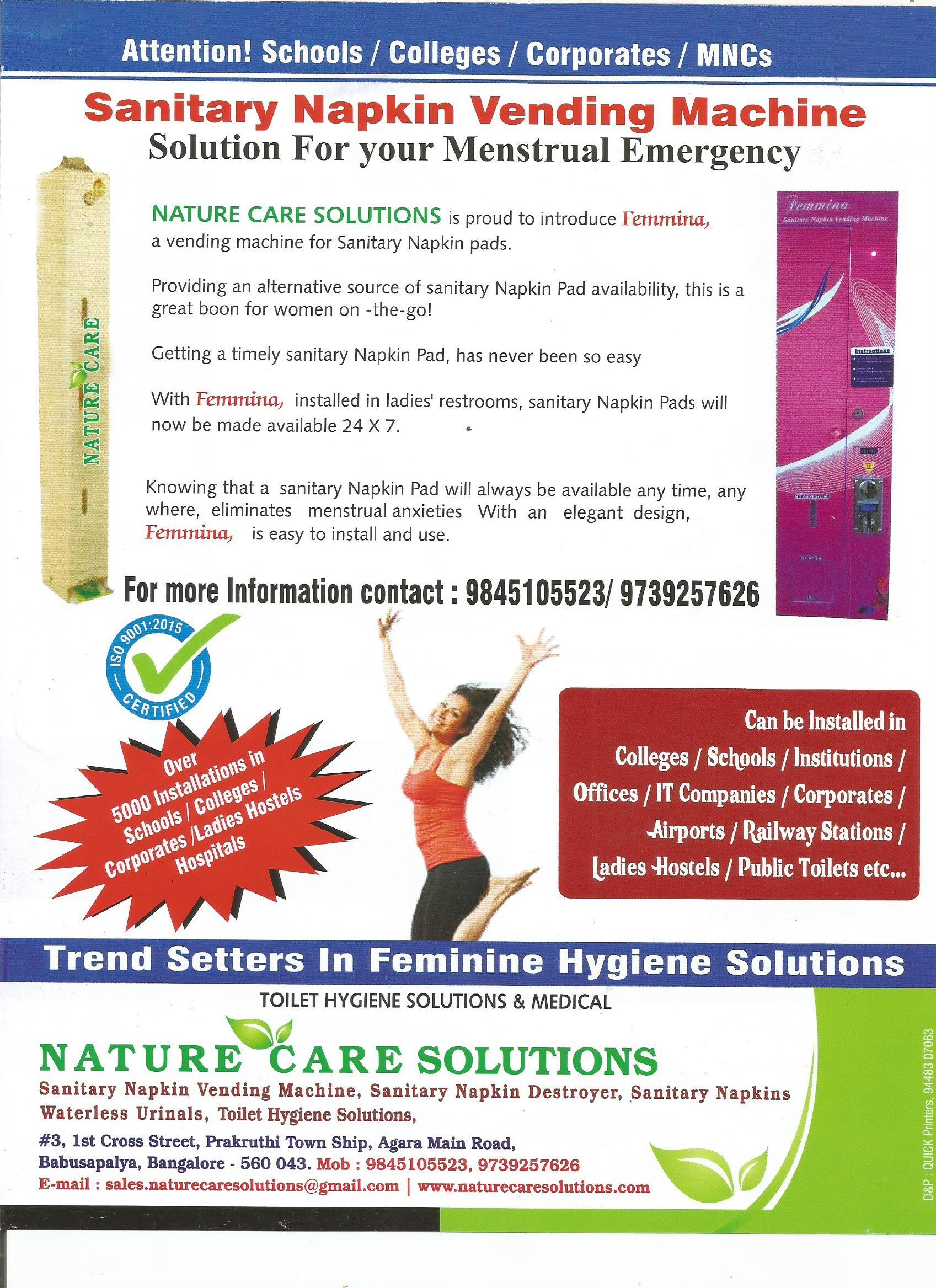Sanitary Pads Vending Machines Capacity: 40 Kg/day