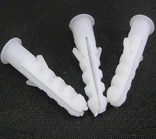 Plastic Wall Plug - High Density Polyethylene, 25mm To 50mm Sizes, White Color, Versatile Wall Anchors