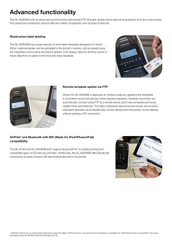 Brother Label Printer Ql-800 - Attributes: Attractive Design
