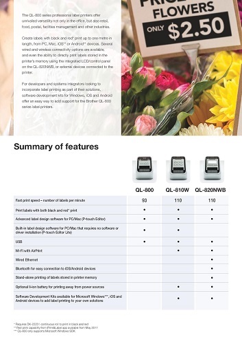 Brother Label Printer Ql-800 - Attributes: Attractive Design