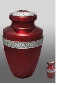 Silver Sky Blue Brass Urn
